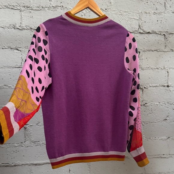 Anthropologie Bl-nk Jessica Sweater Assorted Sheer Sleeves Size M (est.) - Picture 9 of 16